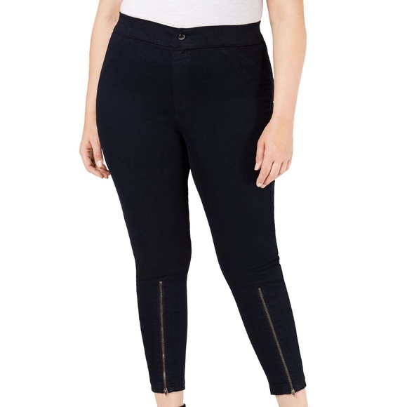 (NWT) Hue Women's Extreme Zip Hem Leggings, Midnight Size 2XL - Picture 1 of 8